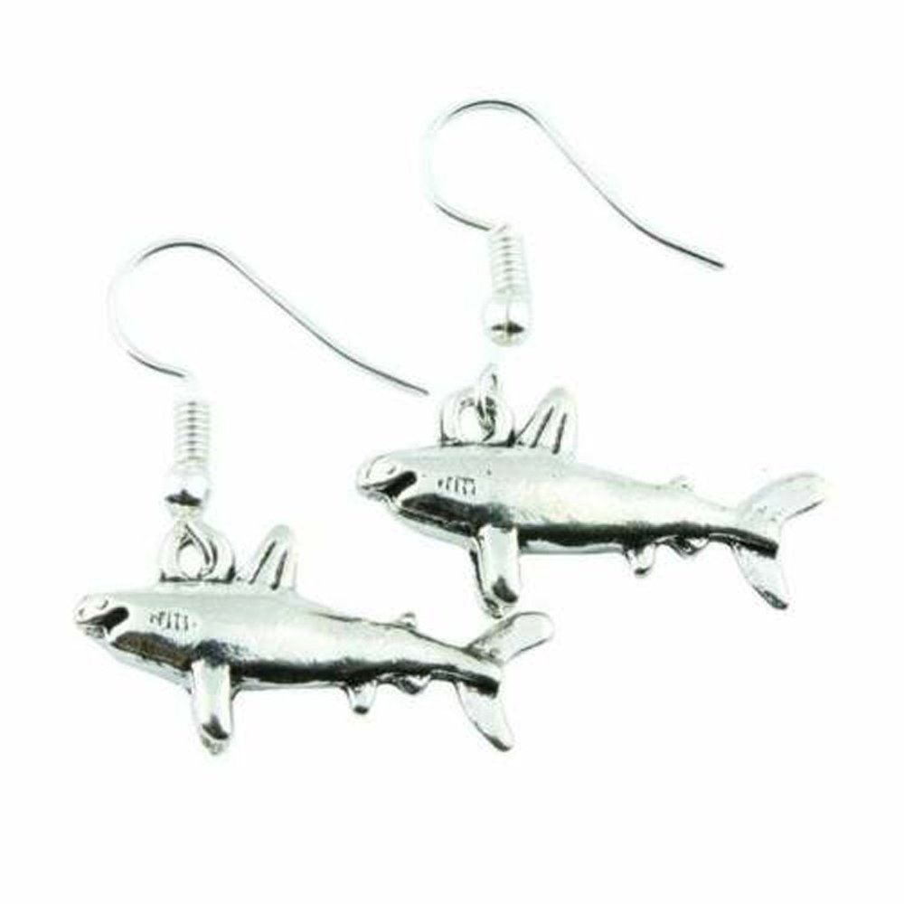 Shark Silver Earrings